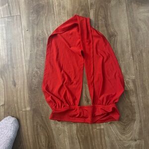 Shein red going out top